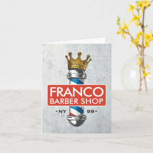 Carte Barber Hair Shop King Crown Barber Pole Hair Salon