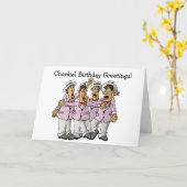 Carte Barbershop Quartet Anniversaire Salutations (Fleur jaune)