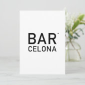Carte Barcelona - minimalistic typography card (Debout devant)