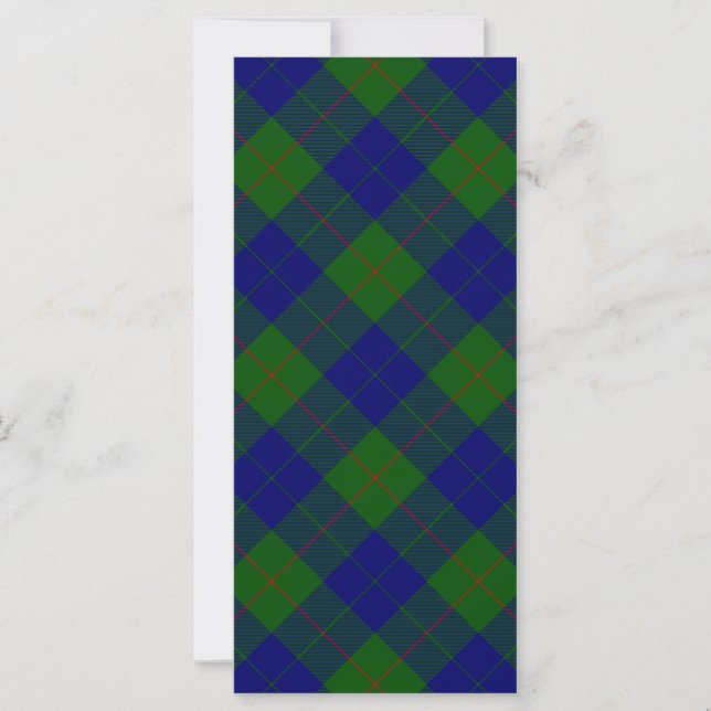 Carte Barclay clan tartan bleu vert plaid (Devant)