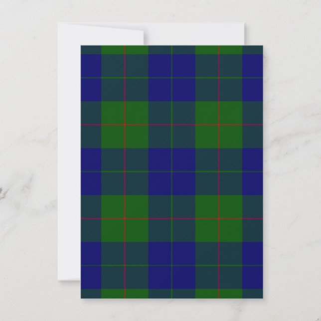 Carte Barclay tartan bleu vert plaid (Devant)