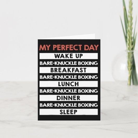 Carte Bare-knuckle Boxing My Parfect Day (Devant)