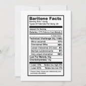 Carte Baritone "Étiquette d'information nutritionnelle" (Devant)