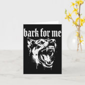 Carte Bark For Me Gothic Fierce Dog  (Fleur jaune)