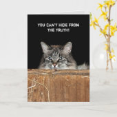 Carte Barn Chat dans le foin d'anniversaire (Fleur jaune)