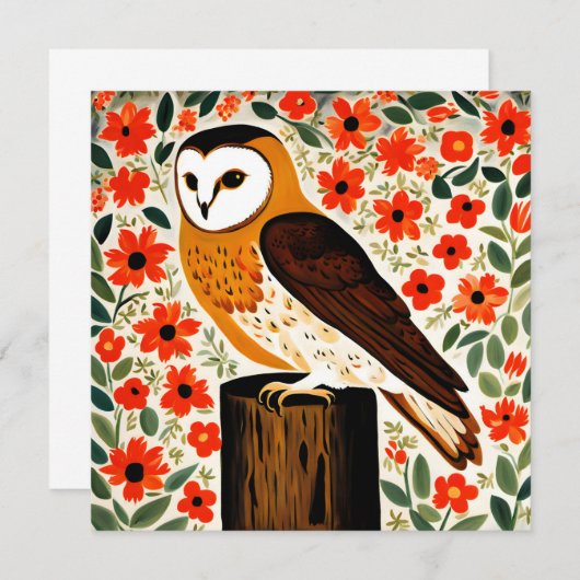 Carte Barn Owl (Devant / Derrière)