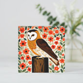 Carte Barn Owl (Debout devant)