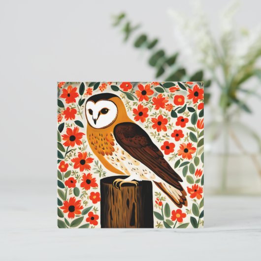 Carte Barn Owl (Debout devant)
