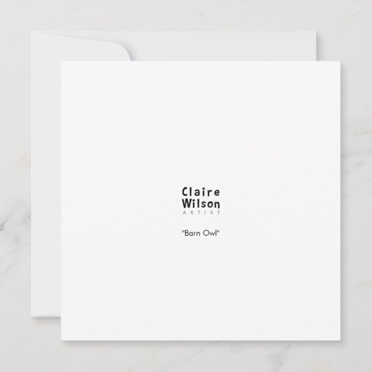 Carte Barn Owl Card (Dos)