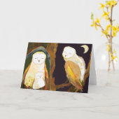 Carte Barn Owls (Fleur jaune)