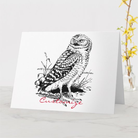 Carte Barne Owl Thunder_Cove (Fleur jaune)