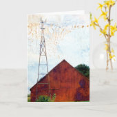 Carte Barne rouge 3 (Fleur jaune)