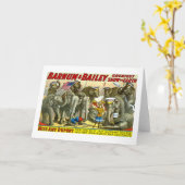 Carte Barnum & Bailey - Eléphants (Fleur jaune)