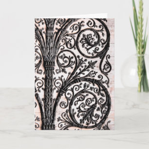 Carte Baroque Vintage Architectural Decorative Ironwork