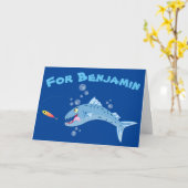 Carte Barracuda, dessin animé sur la pêche (Fleur jaune)