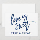 Carte Barre de bonbons Mariage 5X7 / Panneau buffet | bl (Devant / Derrière)