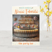 Carte Barre de parti futuriste atomique du milieu du siè (Fleur jaune)