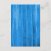 Carte Barre Mitzvah Blue Techno Streaks (Dos)