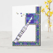 Carte Barre Mitzvah d'indicateur de Torah (Fleur jaune)