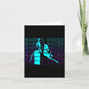 Carte Barrel Racer Barrel Racine Horseback équitation Ba