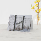 Carte Barrières et neige (Fleur jaune)