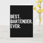 Carte Bartender Ever Bartending Funny Gift Christmas  (Fleur jaune)