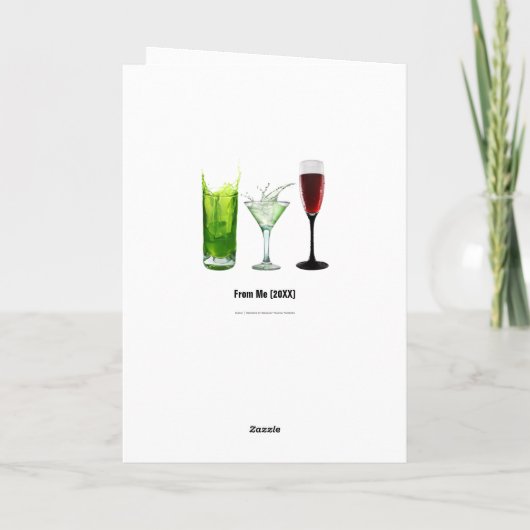 Carte Bartender Funny Anniversaire (Dos)