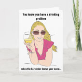 Carte Bartender Funny Anniversaire (Devant)