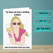 Carte Bartender Funny Anniversaire