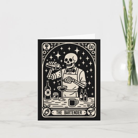 Carte Bartender Tarot Card Halloween Mixologue Barm (Devant)