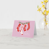Carte Bas de Noël roses Message de Noël (Fleur jaune)