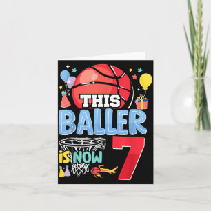 Carte Basball Bball 7e anniversaire Ce Baller a maintena