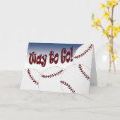 Carte Base-ball - manière d'aller ! Congrats ! (Fleur jaune)