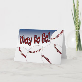 Carte Base-ball - manière d'aller ! Congrats !