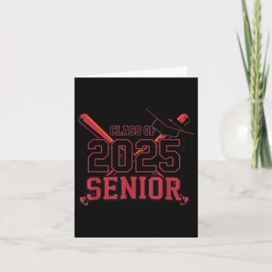 Carte Base-ball Senior 2025 Graduation Cl (Devant)