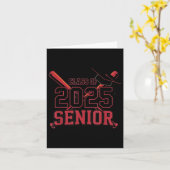 Carte Base-ball Senior 2025 Graduation Cl (Fleur jaune)