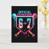Carte Base #official pour les 13 ans d'un adolescent de (Fleur jaune)