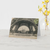 Carte Base tour Eiffel noir et blanc (Fleur jaune)
