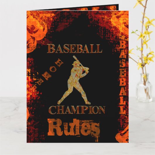 Carte Baseball       (Fleur jaune)