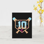 Carte Baseball 10 Ans Crème Glace Drip 10e Anniversaire (Fleur jaune)