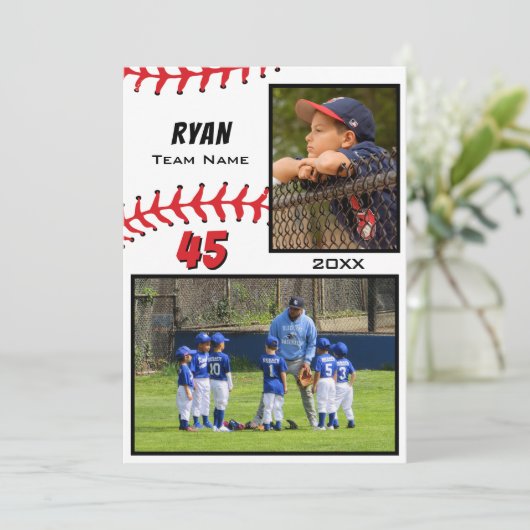 Carte Baseball 2 Photo Memory Mate (Debout devant)
