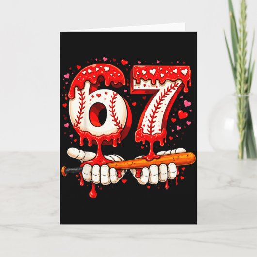 Carte Baseball 67 Crème Glacée Drip Six Sept Garçons Fun (Devant)
