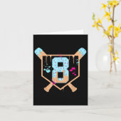 Carte Baseball 8 Ans Crème Ice Driam 8e Anniversaire Bo (Fleur jaune)
