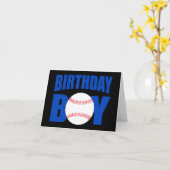 Carte Baseball Anniversaire Boy Blue Baseball (Fleur jaune)