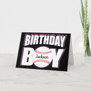 Carte Baseball Anniversaire Garçon Personnalisé Joueur N