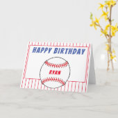 Carte Baseball Anniversaire Personnalisé Enfants (Fleur jaune)