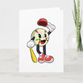 Carte Baseball avec batte de baseball (Devant)