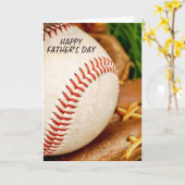 Carte Baseball avec Glove Happy Fête des pères (Fleur jaune)