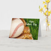 Carte Baseball avec Glove Happy Fête des pères (Fleur jaune)