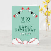 Carte Baseball Ball Flags Anniversaire de enfant sportif (Fleur jaune)